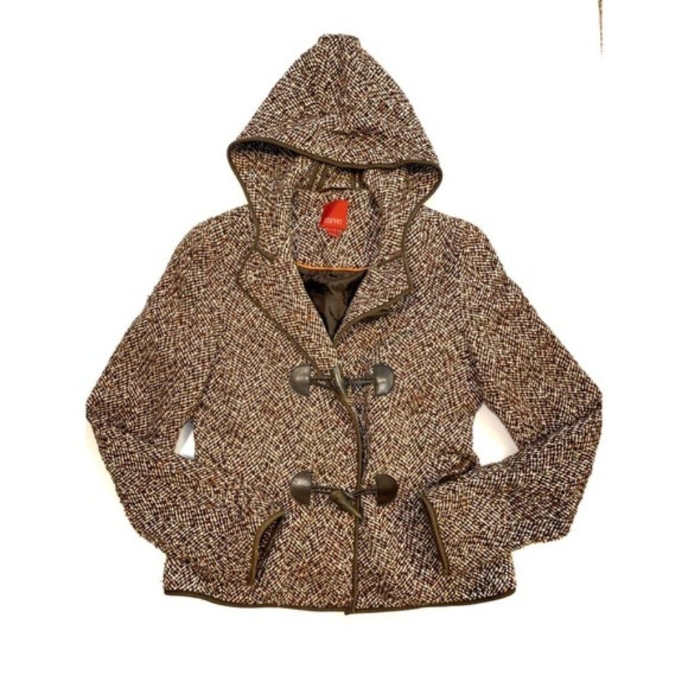 ESprit Variegated Hooded Sz S Winter Coat Jacket